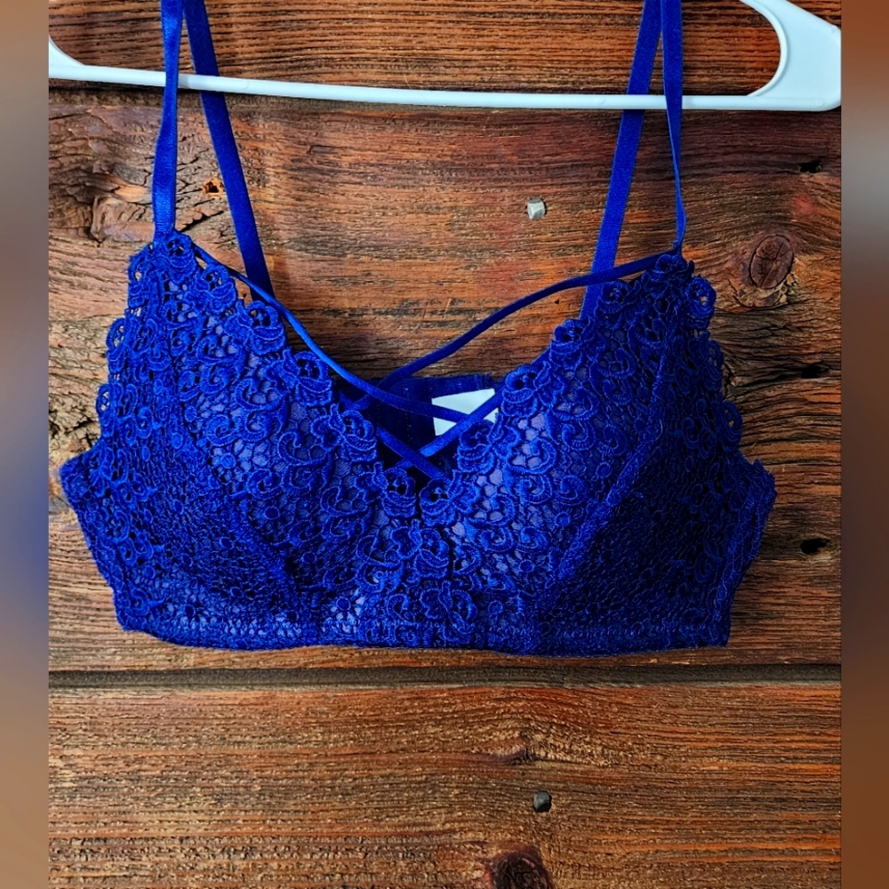 Blue Lace Bra